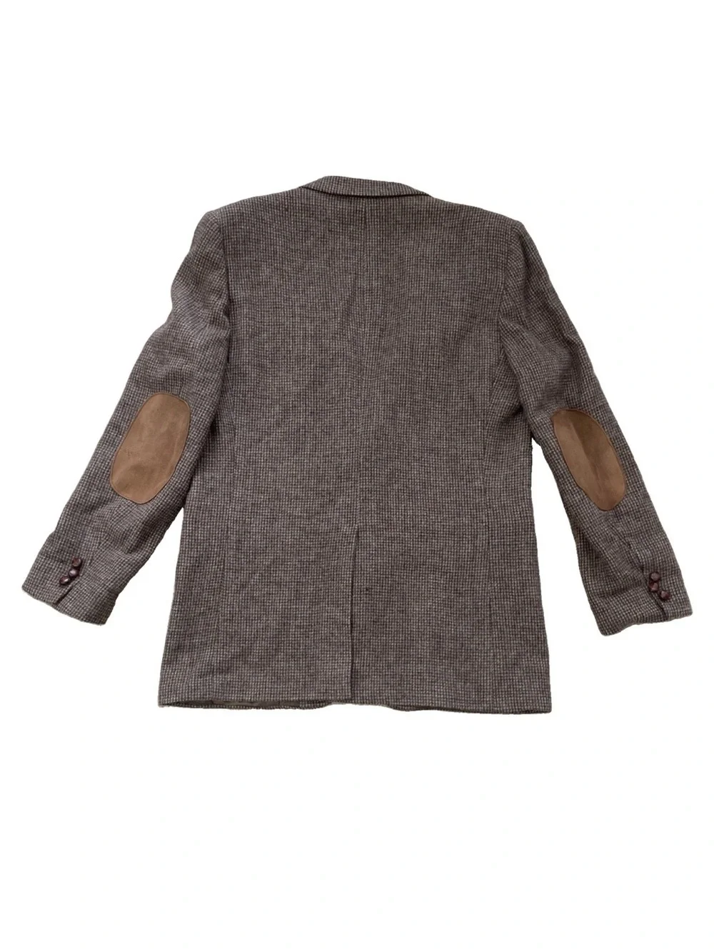 Stafford Blazer Men’s 44L/Long 100% WOOL Tweed Suede Elbow Patches MADE IN USA